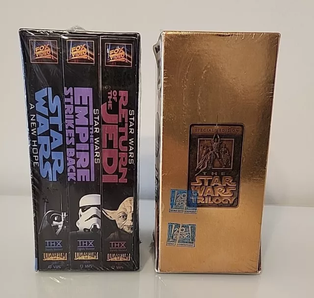 Star Wars Trilogy & Special Edition VHS 3 Tape Sets NEW Factory Sealed THX