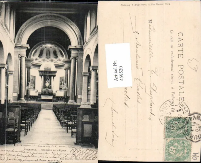 459520,Ile-de-France Val-de-Marne Vincennes Interieur de l Eglise Kirche Inneres