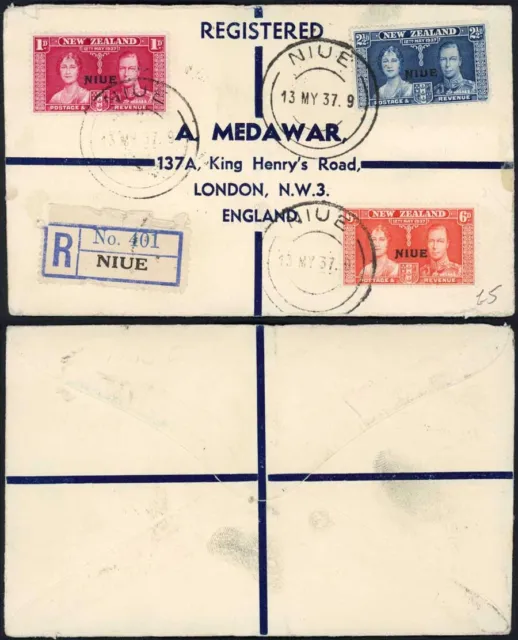 Niue 1937 Coronation Cover