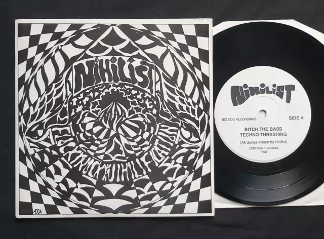 NIHILIST : FlockyNockyNihilification EP - 1992 UK 4-trk 7" PS, Thrash/Funk Metal