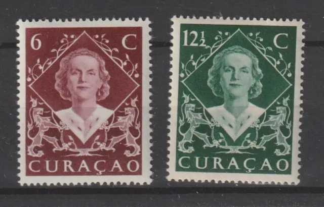 Curaçao 1948 Couronnement regina Juliana Yv 189/190 - 2 V Mlh MF97891