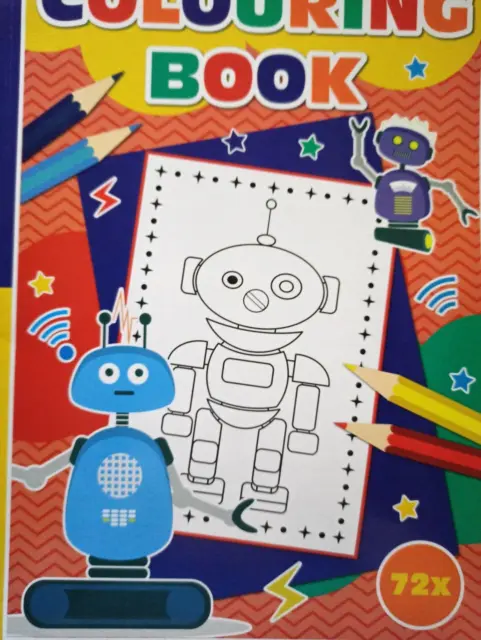 Malbuch Roboter 72 Ausmalbilder  Din A4 Ausmalspaß für Kinder Colouring Book