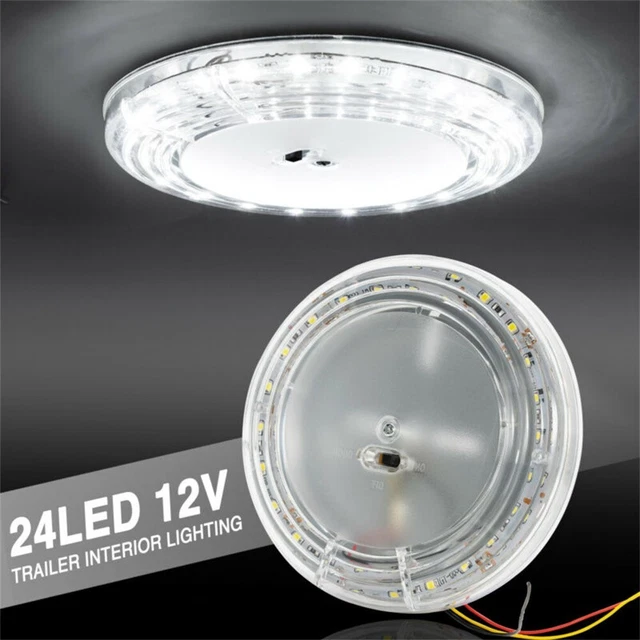Lámpara blanca cúpula 10W barco autobús cámper furgoneta DC 12V techo luz interior