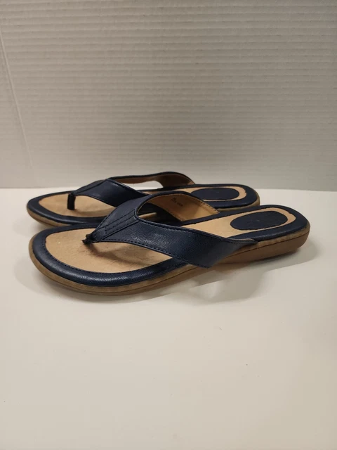 B.O.C. BOC Womens Size 8M Navy Blue Flip Flop Sandals