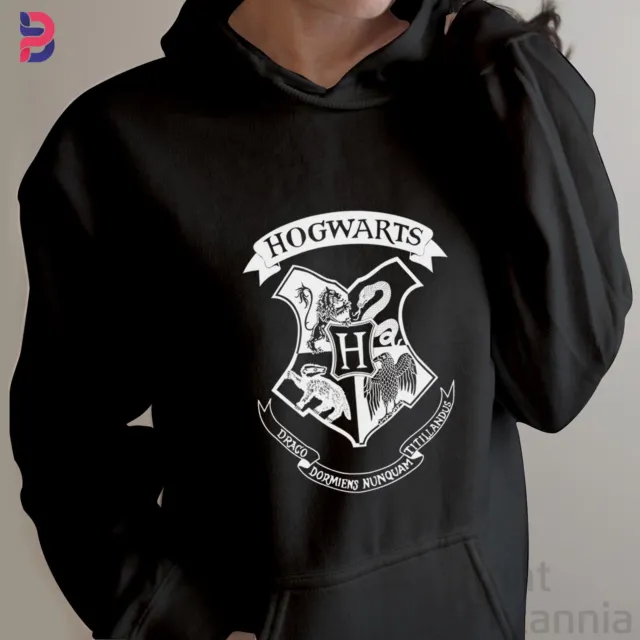 Hogwarts Hoodies Harry Potter Crest Grayfindor Present Wizard Deathly Hoody