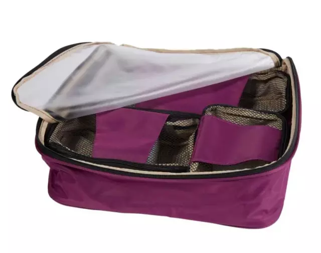 Samantha Brown Slim Line Packing Cubes 4-Piece Set - Purple