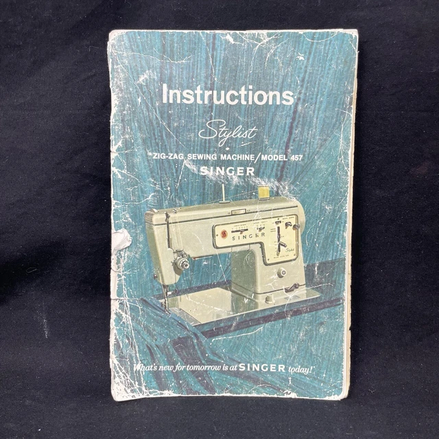 Máquina de coser instructiva genuina Singer Zig Zag 457 manual