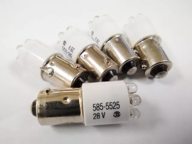 Dialight 585-5525 Rev. B (5-Pack) T3 1/4" Cluster Led Lamps 28V