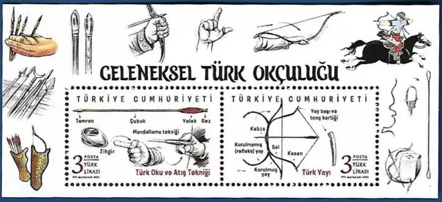 Turkey 2021 Mnh Unesco Intangible Cultural Heritage Traditional Turkish Archery