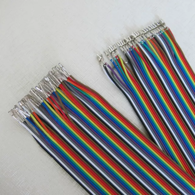 40pcs 50-100cm Dupont Jumper Cable Wire Female-Female Pin Connector 2.54mm