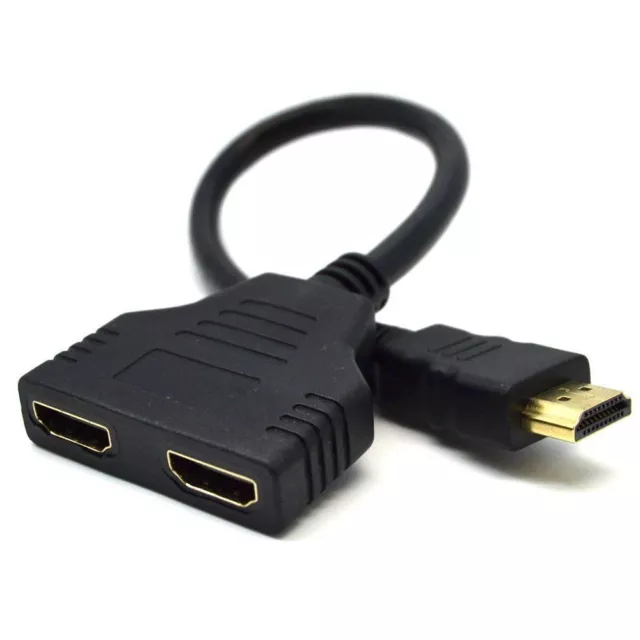 HDMI 1 Male à Double HDMI 2 Femelle Y - LCD PLASMA cable adaptateur HD LED Hdmi