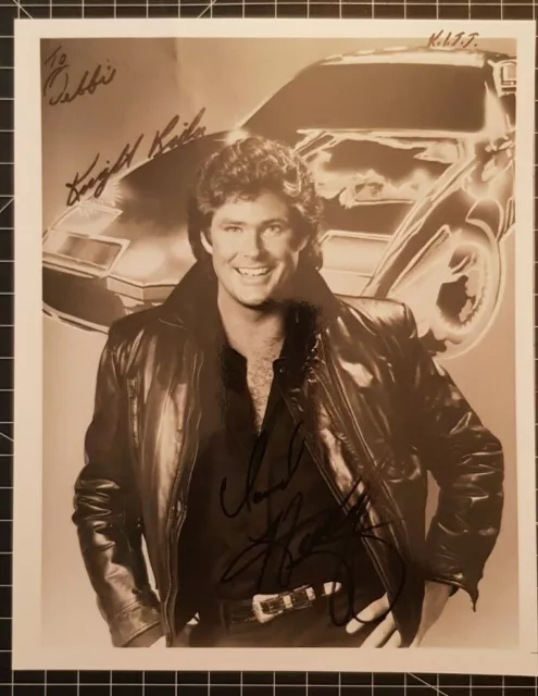 1982 Photo Presse K2000 Signé David Hasselhof Pontiac Trans Am Knight Rider KITT