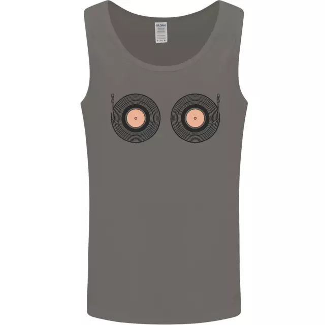 Tetta Ponti Dj Djing Divertente Giradischi Vinile Uomo Canotta Maglia