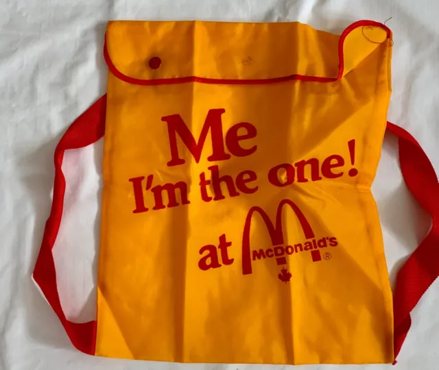 Vintage McDonald’s Kids Back Pack 1980’s  “Me I Am The One!” Food Advertising