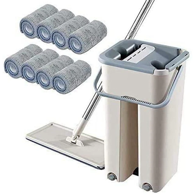 Set tergicristalli pavimento manico telescopico girevole 360 gradi autopulente piatto E7O2