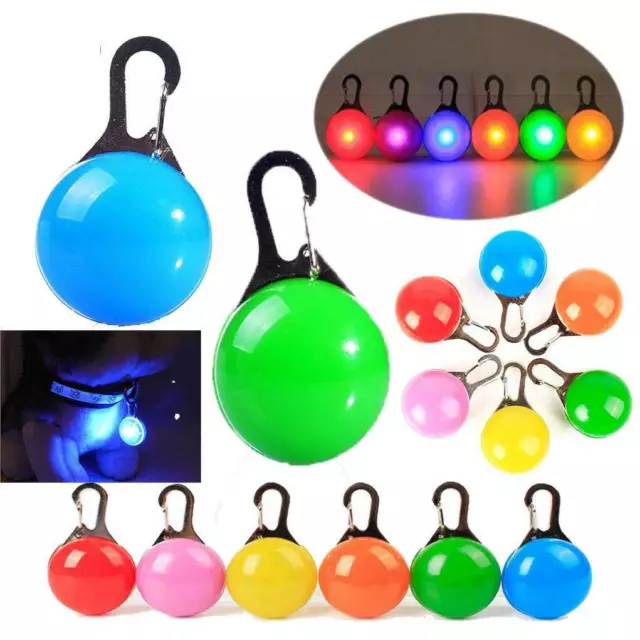 Mini Pet Safety Keyring Night Light Pendant Dogs Cat Puppy LED Flashing Collar