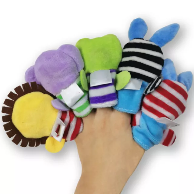 5pcs Kids Soft Rattles Handbells Cute Animal Developmental Newborn Baby Toy 3