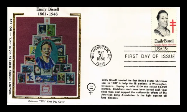 Dr Jim Stamps Us Emily Bissell Christmas Seals Fdc Colorano Silk Cachet Cover