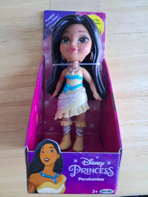 Pocahontas Disney Princess Mini Toddler doll - 3 Inch Posable figure - NEW