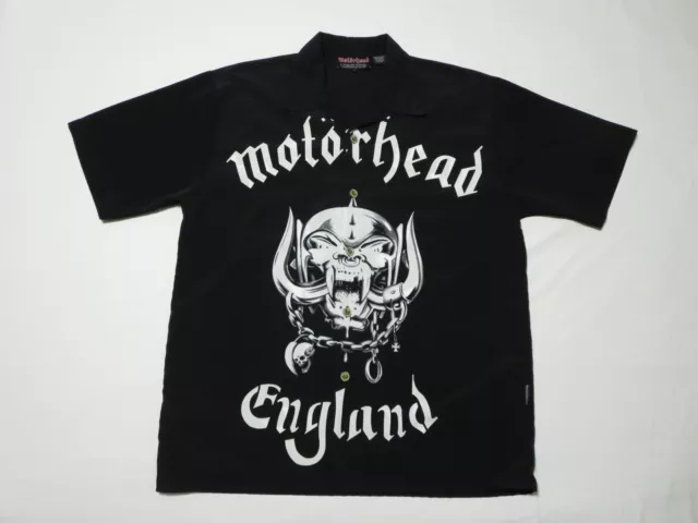 Motorhead England Size: L by Dragonfly Button Shirt Lemmy War-Pig Snaggletooth