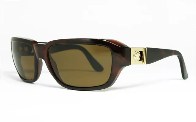 Nos Vintage Sunglasses Occhiali Gianni Versace 412/A 900 Tortoise Gold Notorious