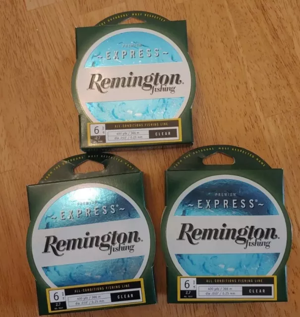 EXPRESS REMINGTON CLEAR All Conditions Fishing Line 6 LB Test 400 Yds Lot  Of 3 $20.00 - PicClick
