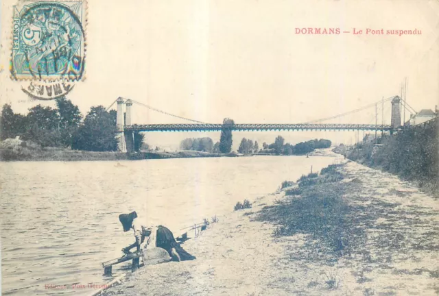 51 Dormans : Pont suspendu 28445