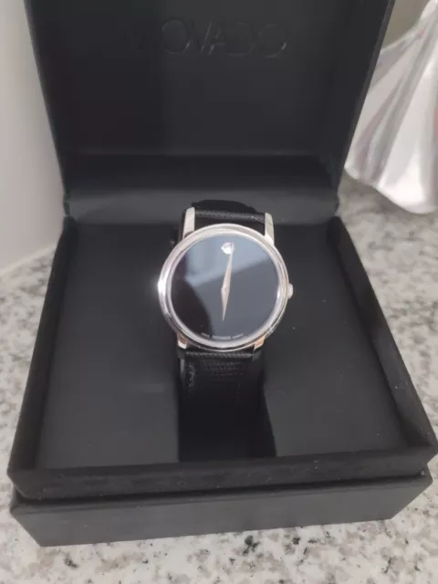 Movado Museum Quartz Men's Black Dial Watch 01.1.14.6000