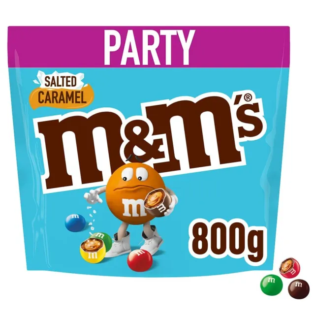 1x 800g M&MS Salted Caramel Schokolade American Football Snack NEU MHD 11/24