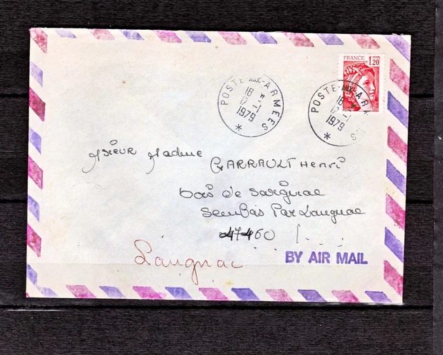 LETTRE OBLITÉRÉE POSTE aux Armées du 17/01/1979 (lot 401) EUR 1,00 ...