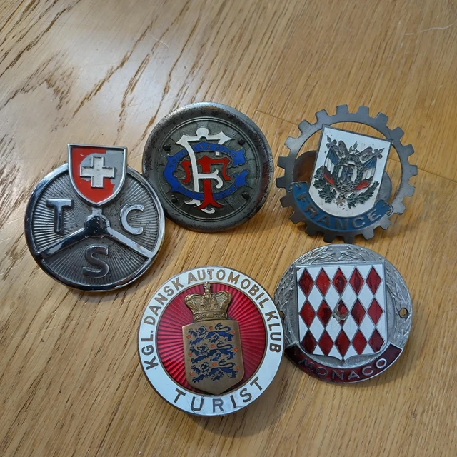 Badge calandre Automobile Club de Monaco des années 50 ACM | Moto de