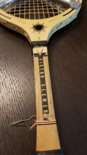Raquette président tennis en bois victor clement vintage