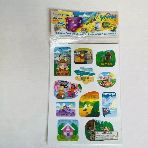 Melissa and Doug Trunki Destination Stickers Cabin Lake Mountain Kids Learning