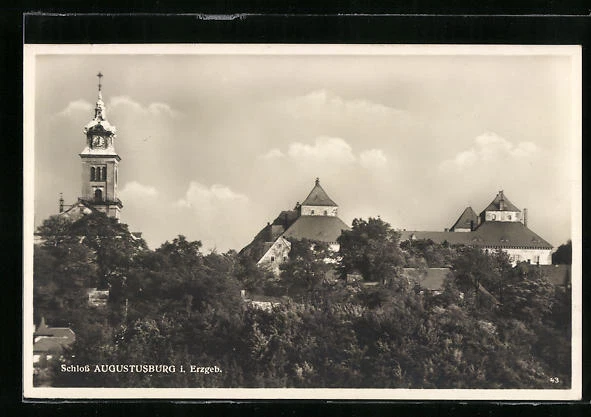 AK Augustusburg i. Erzgeb., Schloß im Grünen