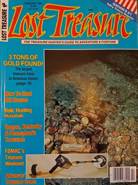 SS Central America, Tommy Thompson, Lost Treasure Magazine, February, 1990, New!