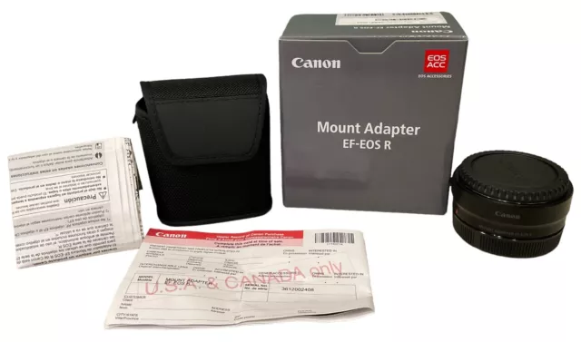 BRAND NEW Canon Mount Adapter EF-EOS R 2971C002 With case and instruction manual