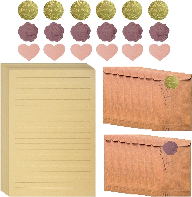 Set Papier à Lettre Vintage Avec Enveloppes - 68 Pièces Pour Correspondance Élégante