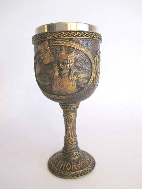 Thor Cáliz Acero Inoxidable Taza Mitología Wettergott Gewittergott 17cm