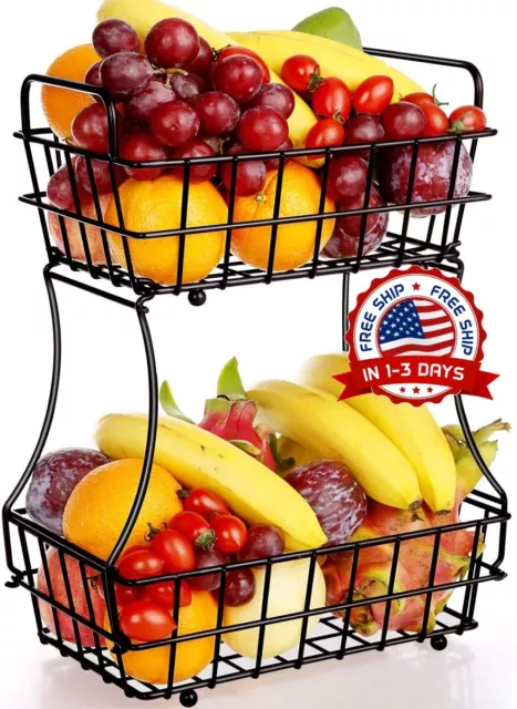 Canasto Organizador Apilable Almacenamiento Frutas Verduras