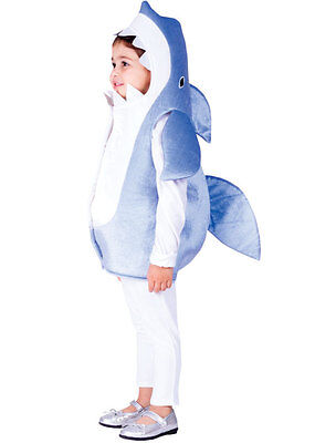 Bambini Bambini Ragazzi Ragazze Deluxe Shark Pesce Mare Costume Animale Età 2-4-6