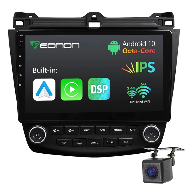 CAM+Android 10.1" IPS Car Stereo GPS Navigator Head Unit Radio Honda Accord 2003