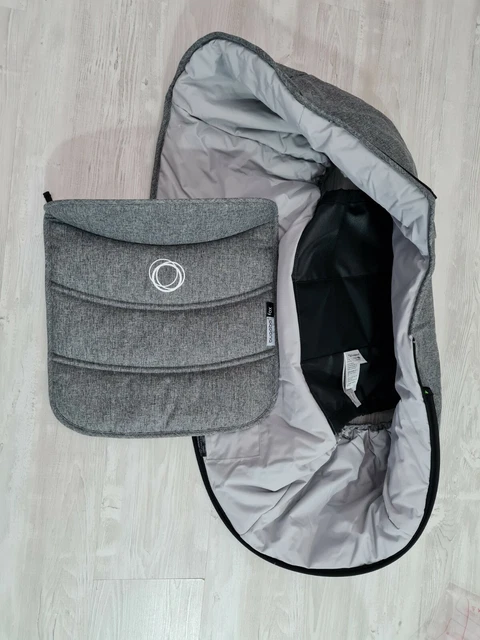 Juego De Tela Base Bugaboo Fox Carrycot Pared Y Delantal Gris Mezcla Nuevo 3