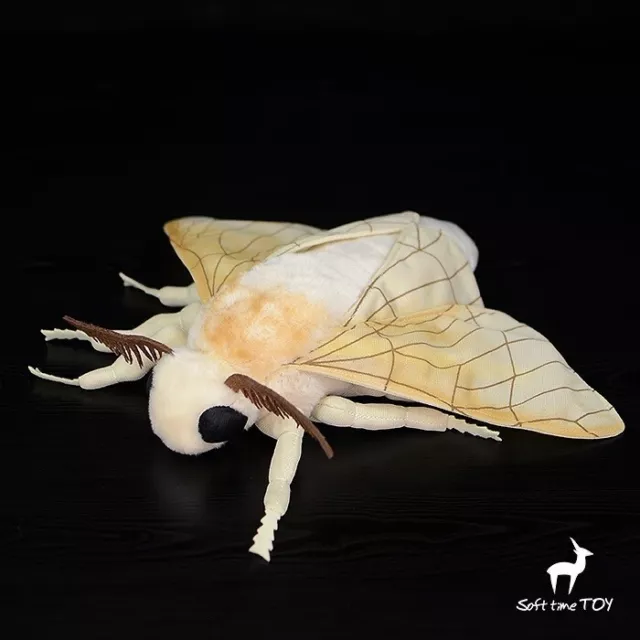 Insects series silkworm moth plush toys simulation animal doll moth dolls