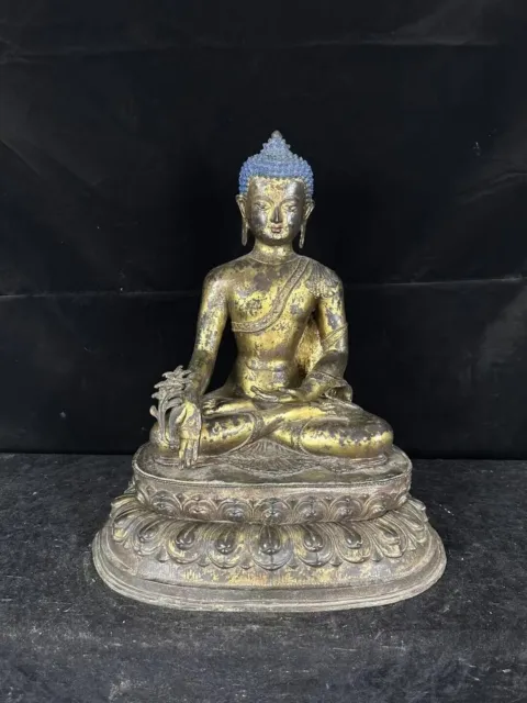 20" Old tibet buddhism bronze Gild Sakyamuni Shakyamuni Buddha statue