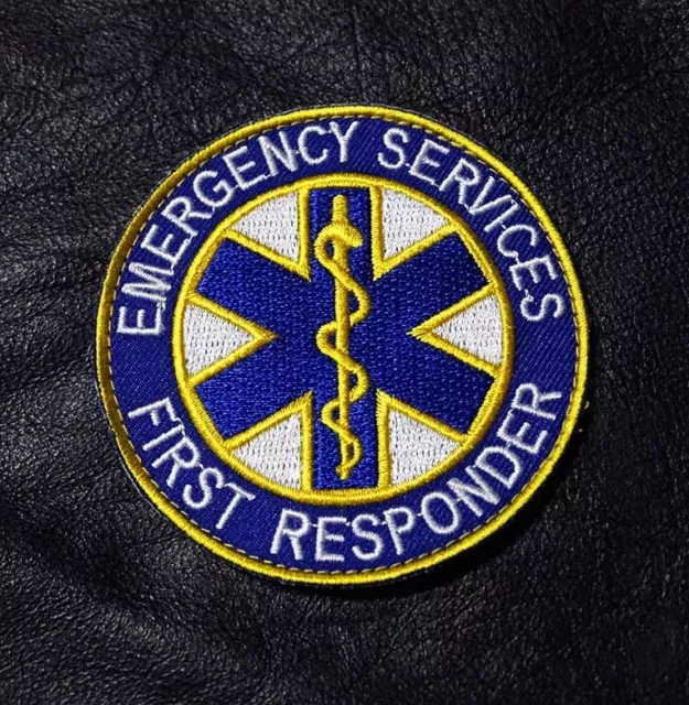 Emergency First Responder  Medic Ems Fire Fighter Emt Iron On Patch By Miltacusa