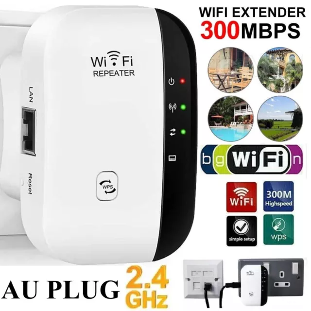 300Mbps Wifi Range Extender Repeater Internet Signal Booster AP Router Wireless