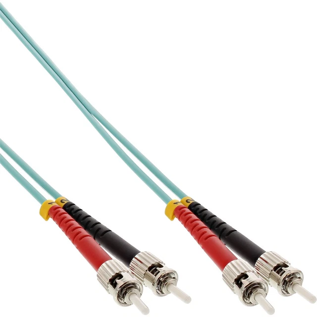 5 cavi duplex InLine® fibra ottica, ST/ST, 50/125μm, OM3, 25 m