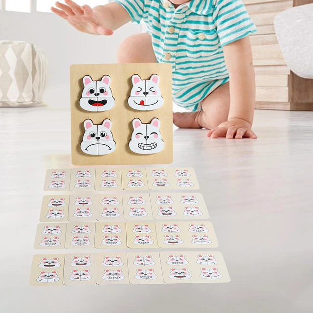 Cartoon Rabbit Jigsaw Puzzles Matching Toys for Girls Boys Baby Party Favors