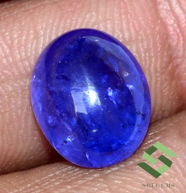 9.11 CTS Certified Natural Tanzanite Oval Cabochon 13.25x11 mm Loose Gemstone