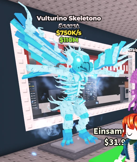 Sab Secret Brain Rots STEAL A BRAINROT SAB Secret Vulturino Skeletono 750 K/s EUR 1,00 ...